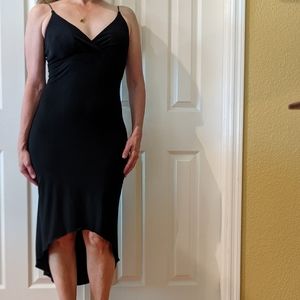 Black high low dress